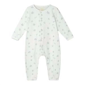 NEW ETTIE + H little kid's cameron romper in white with leaf print